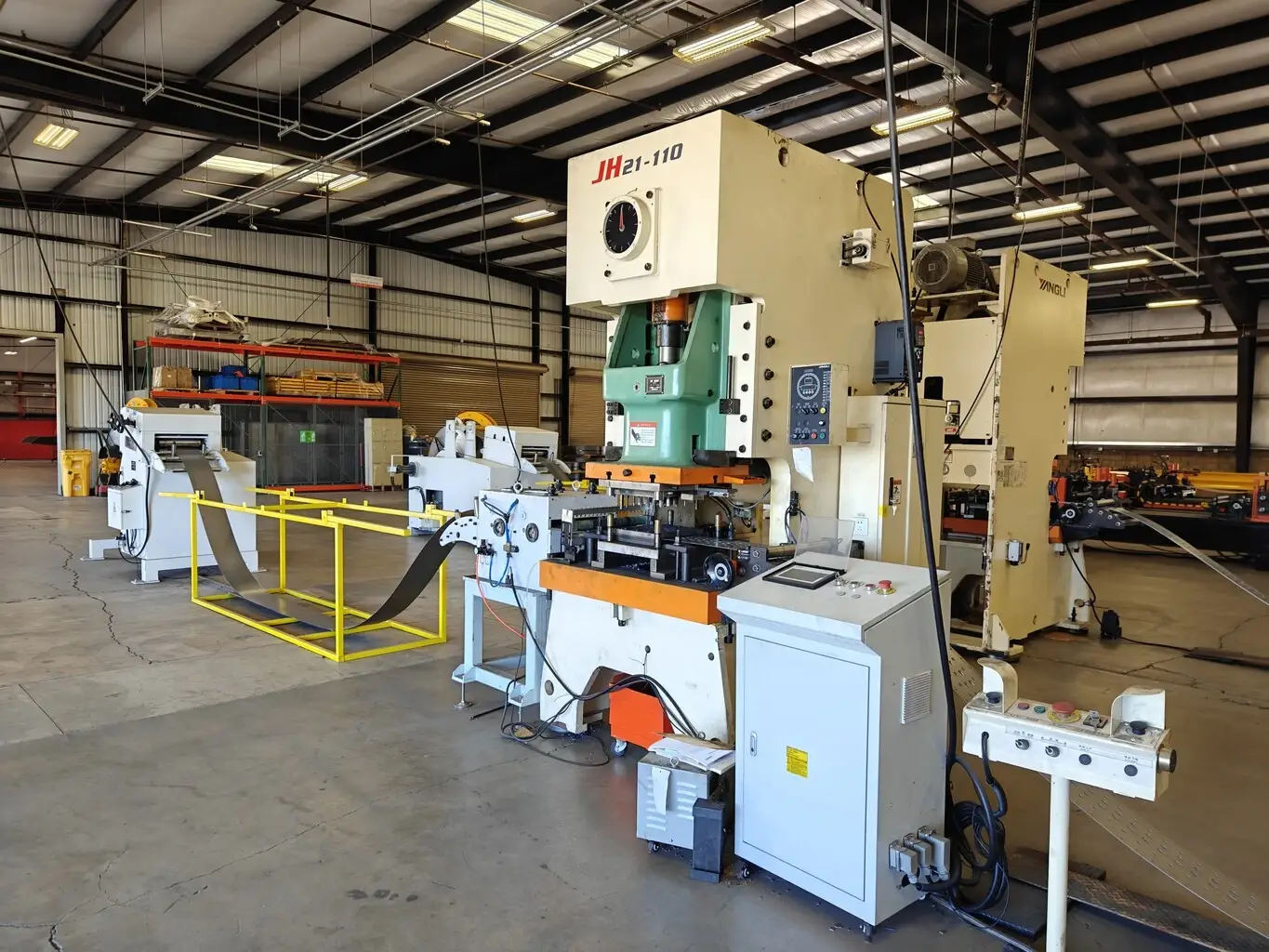 Welded Upright Frame Uncoiler and Puncher