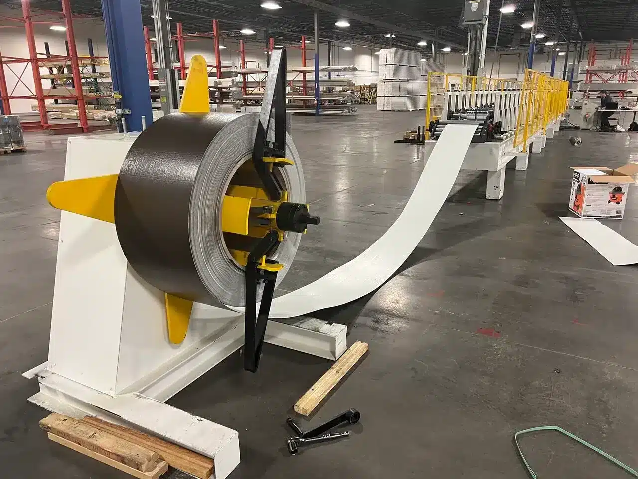 metal fascia board roll former feeder