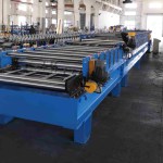 Roll Forming Machine Feeder and Pre-cutter section of the Double Layer Roll Forming Machine.