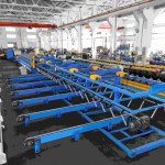 Complete Beli RollForming Double Layer Roll Forming Machine line producing dual metal panels.