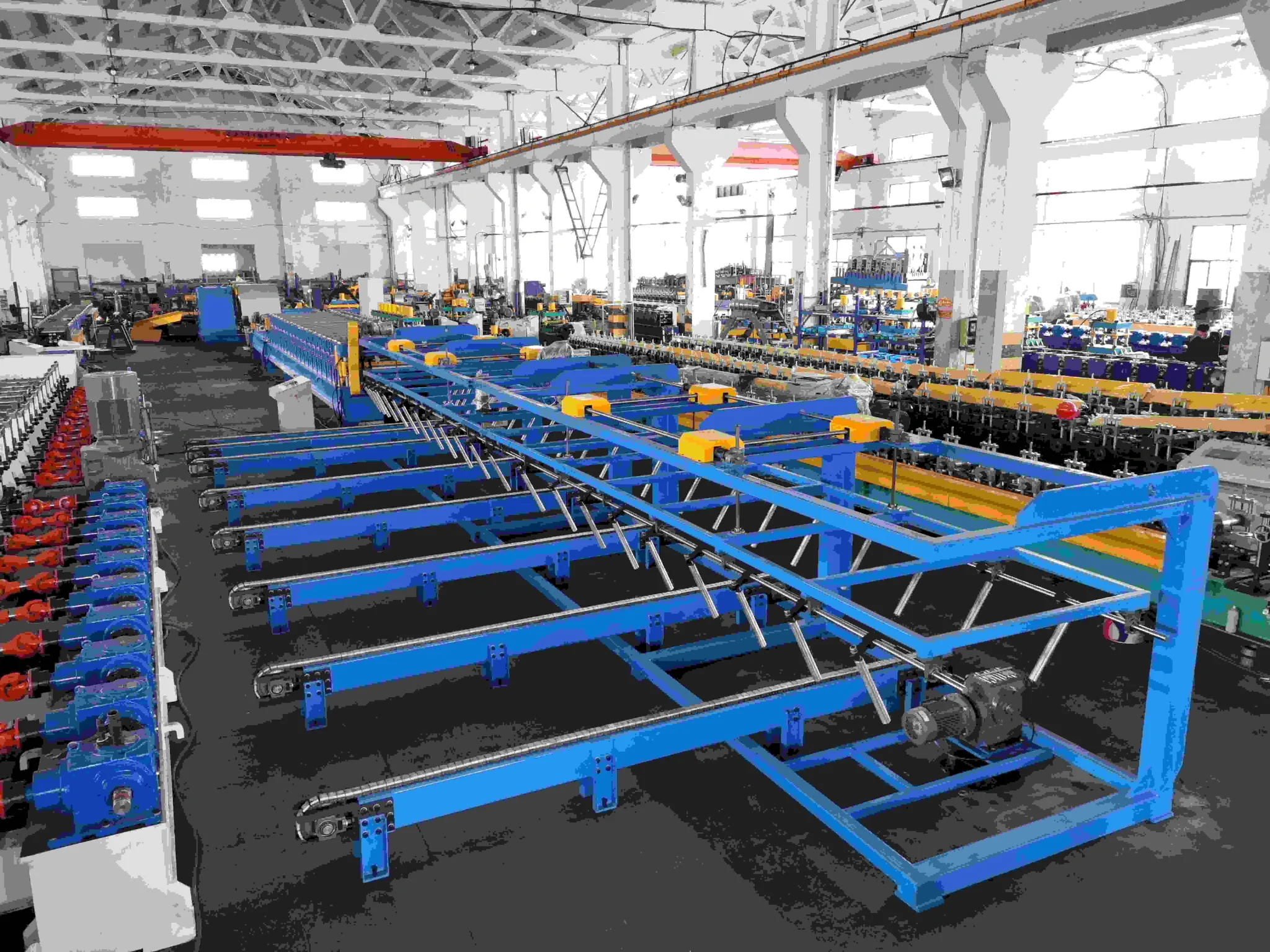 Complete Beli RollForming Double Layer Roll Forming Machine line producing dual metal panels.