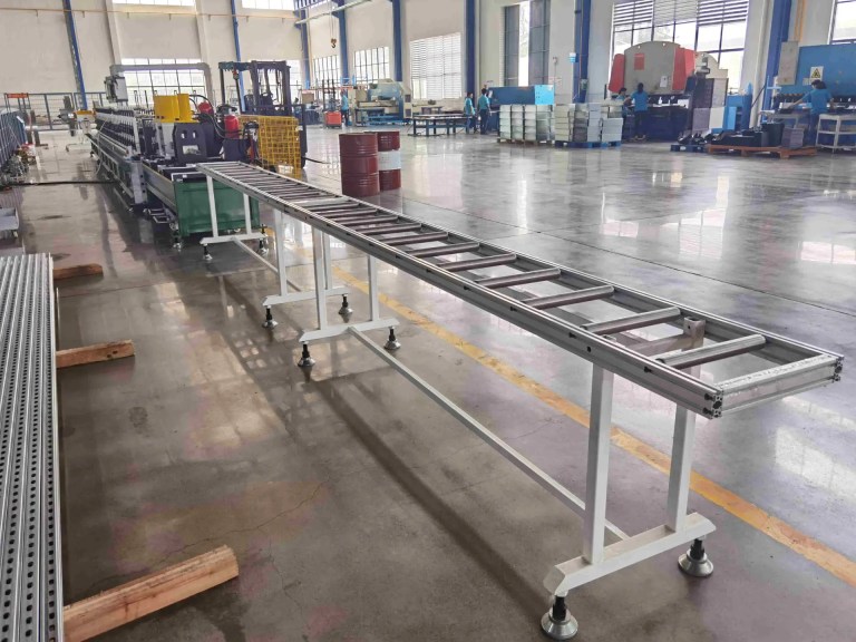 Complete production line of a medium speed strut channel roll former machine from Beli RollForming.