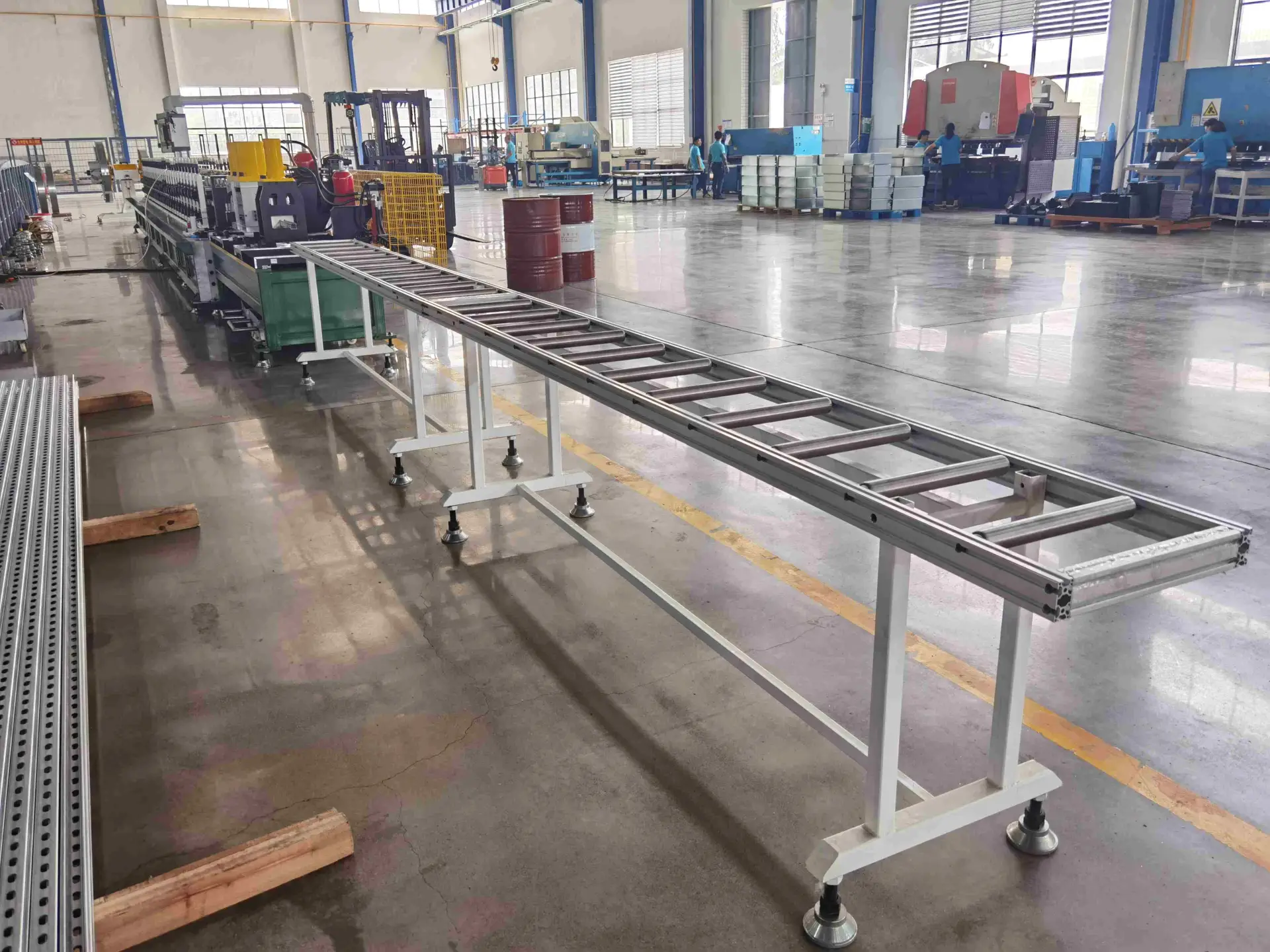 Complete production line of a medium speed strut channel roll former machine from Beli RollForming.
