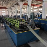 Precision Feeder and Guider system aligning the steel strip into the C Stud Roll Forming Machine for optimal alignment and minimal material waste.