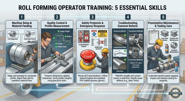 Treinamento para Operadores de Conformação de Perfis: 5 Habilidades Essenciais que Todo Operador Deve Dominar