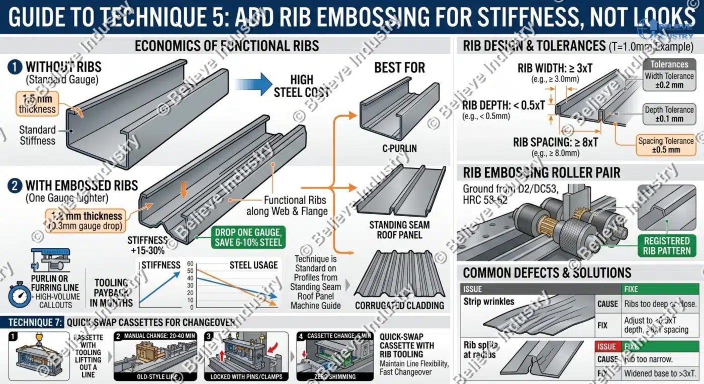 Technique 5_ Add Rib Embossing for Stiffness, Not Looks