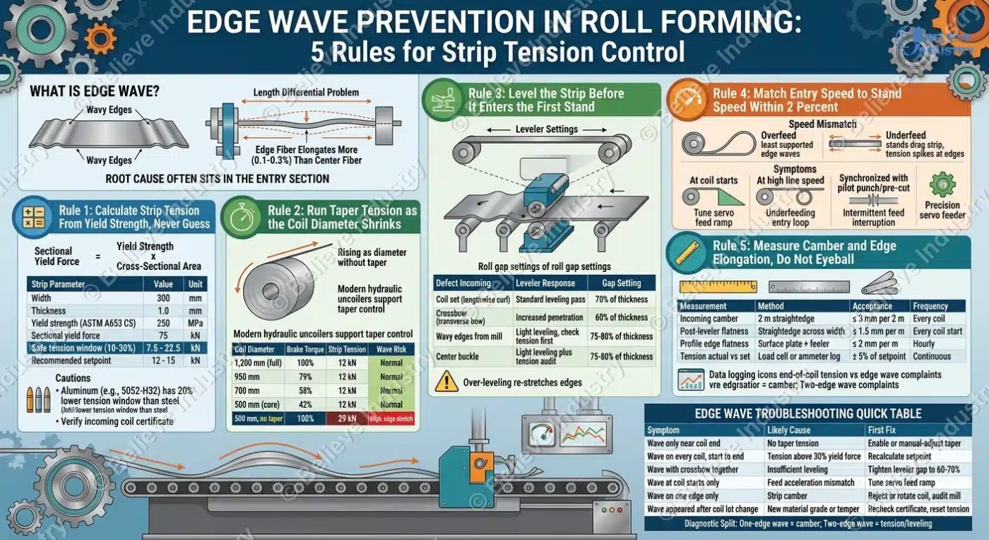 Edge Wave Prevention in Roll Forming