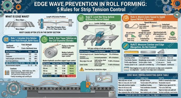 Edge Wave Prevention in Roll Forming