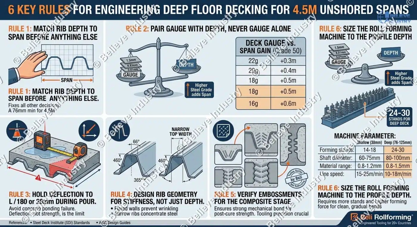 6 Rib Depth Engineering Rules for 4.5 m Spans