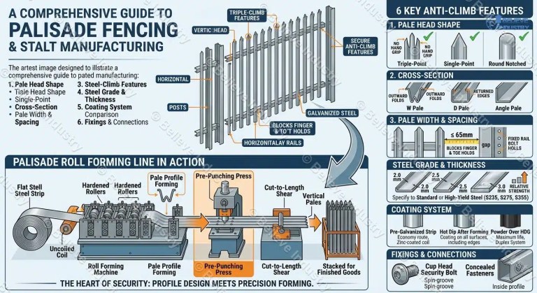 Palisade Roll Forming Machines: 6 Powerful Anti-Climb Profiles